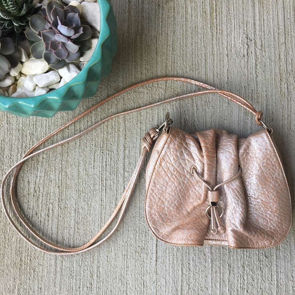 Cole Haan metallic leather crossbody purse
